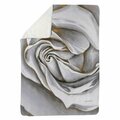 Begin Home Decor 60 x 80 in. White Rose Delicate-Sherpa Fleece Blanket 5545-6080-FL12